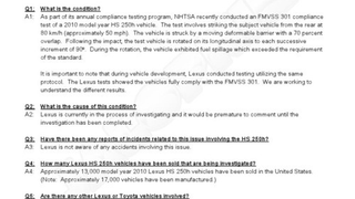 Lexus Recalls Hybrid Over Risk Of Pinto-Like Explosion